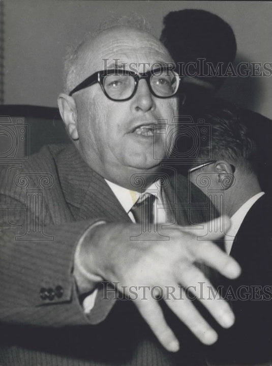 1963 Press Photo Pietro Nenni leader of Italian Socialist Party - Historic Images