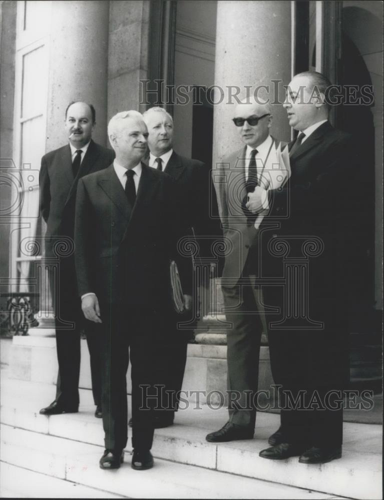 Press Photo Cabinet Council,MM Dumas, Frey, Messmer, Foyer, Brogile. - Historic Images