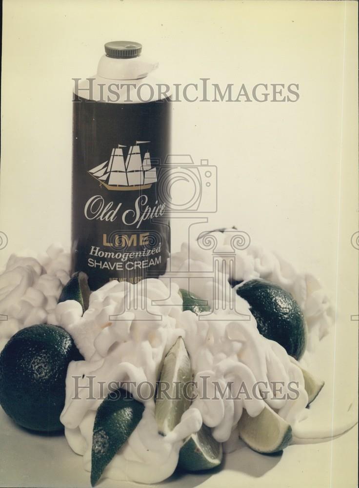 Press Photo Old Photo of Old Spice Lime Shaving Cream - Historic Images