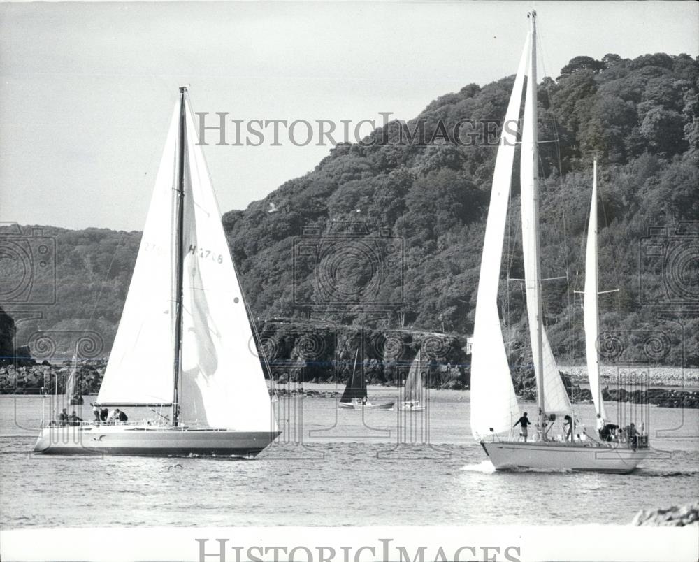 1979 Press Photo &#39;Independent Endeavor&#39; races &#39;Spirit of Ramfish&#39; - Historic Images