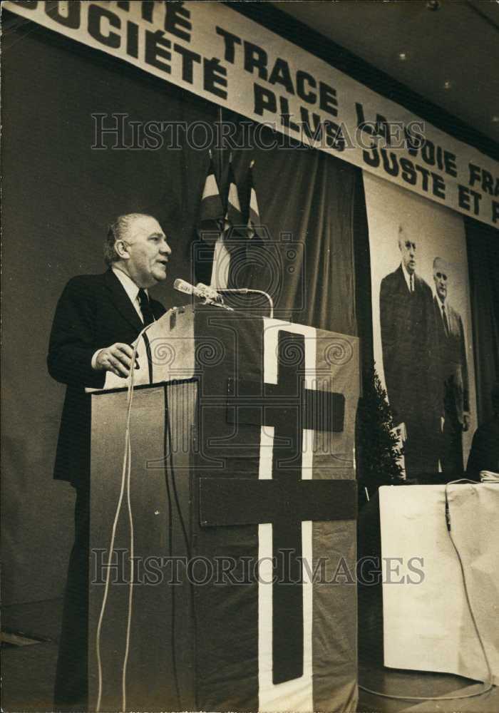 1973 Press Photo Mr Alexandre Sanguinetti, Secretary General of LUDR in Paris - Historic Images