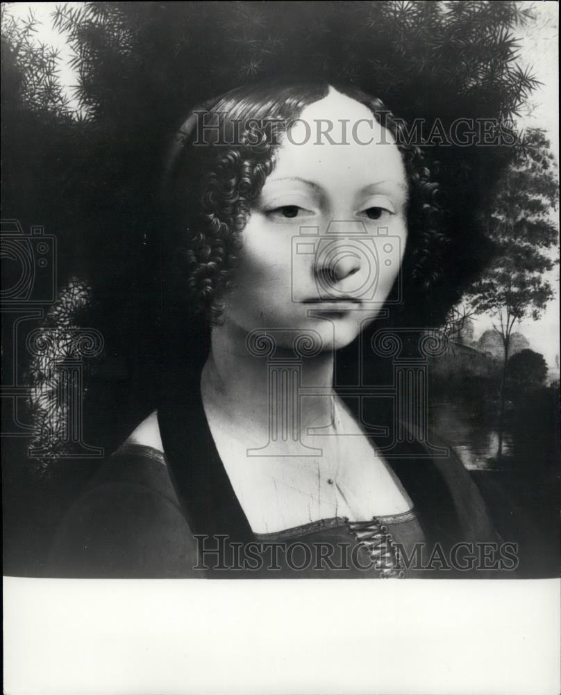 1967 Press Photo Leonardo da Vinci&#39;s Portrait of Ginevra dei Benci - Historic Images