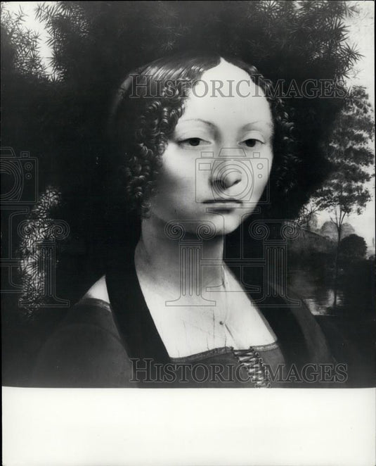 1967 Press Photo Leonardo da Vinci's Portrait of Ginevra dei Benci - Historic Images