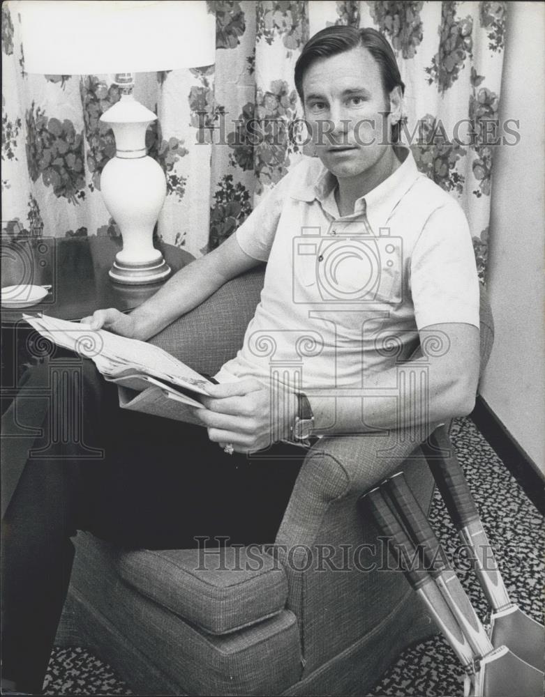 1973 Press Photo Nikki Pilic, the suspended Yugoslav tennis player at Wimbledon - Historic Images