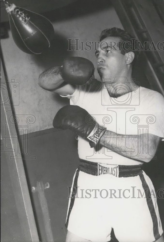 1955 Press Photo Paddi De Marco, American Boxer, World's lightweight champion, - Historic Images