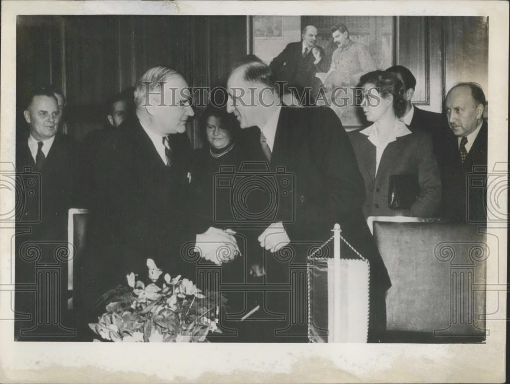 Press Photo Cultural Agreement Signing Poland Soviet Germany Berlin East Sector - Historic Images