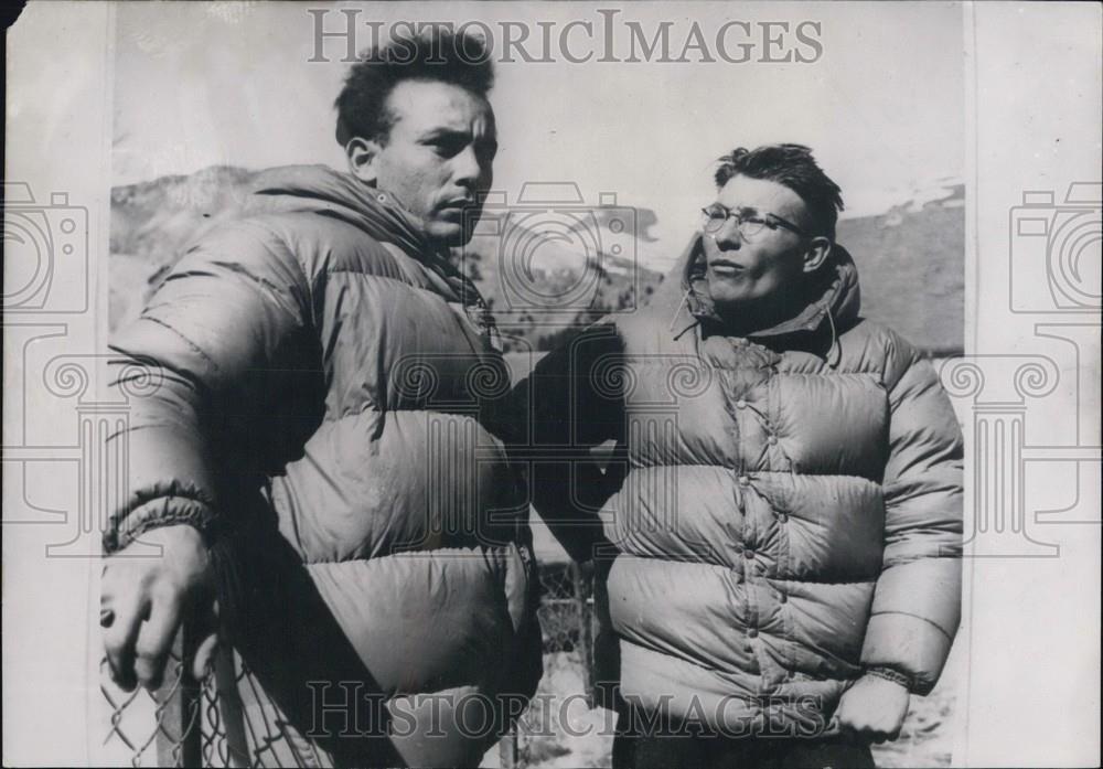 1953 Press Photo Mountain Climbers Jacques Dancet Jacques Merle Death Announced - Historic Images