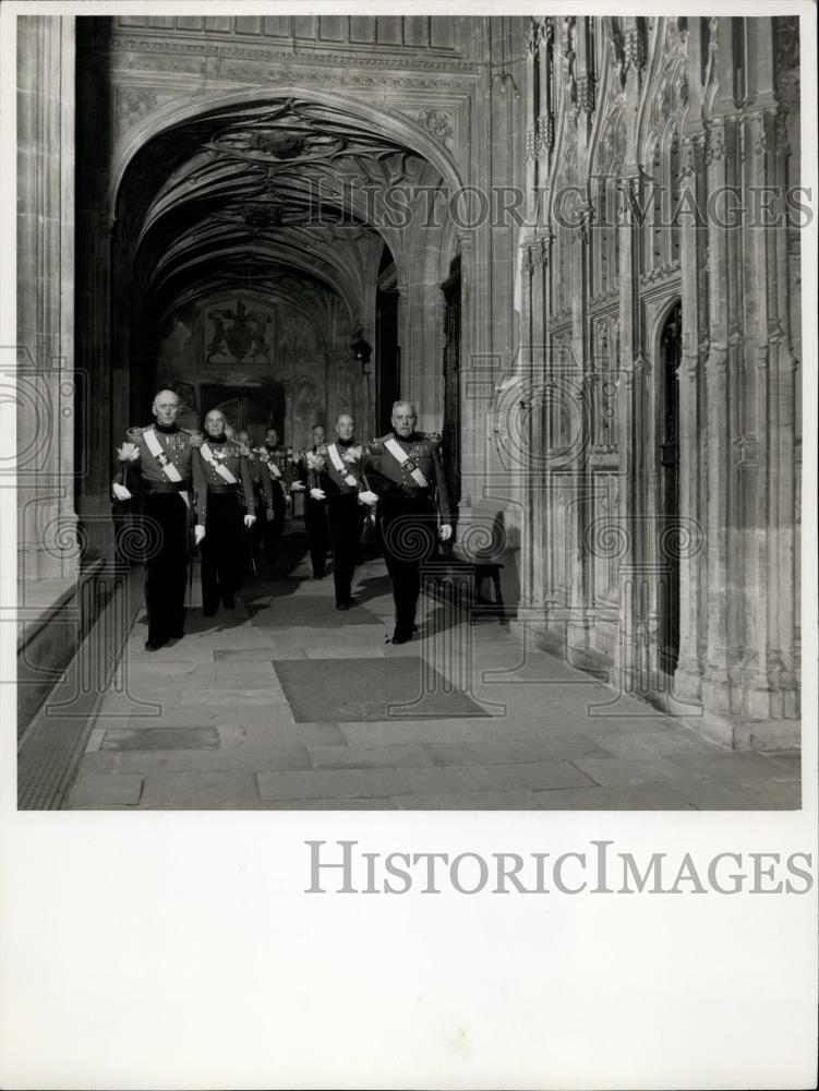 Press Photo Military Knights Of Windsor - Historic Images