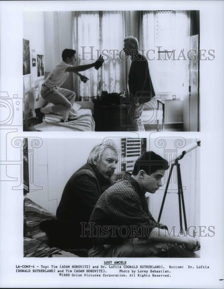 1990 Press Photo Adam Horovitz and Donald Sutherland in Lost Angels - cvp20498 - Historic Images