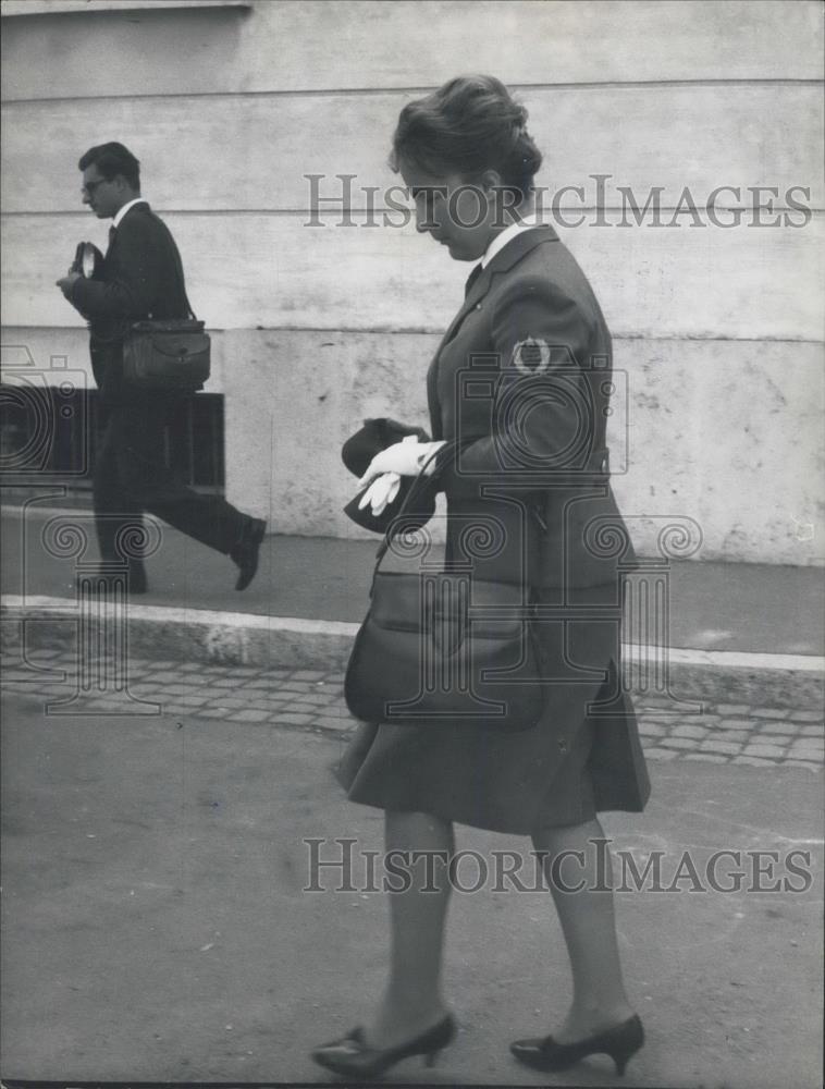 1961 Press Photo Vice -inspectress Maria Grazia Chiaudiani of the Rome police - Historic Images