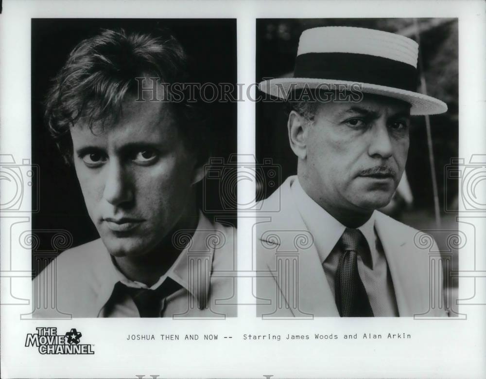 1986 Press Photo James Woods and Alan Arkin in Joshua Then and Now - cvp22566 - Historic Images