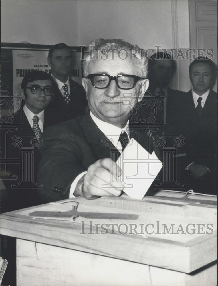 1972 Press Photo Polls Parliamentary Election President Republic Giovanni Leone - Historic Images