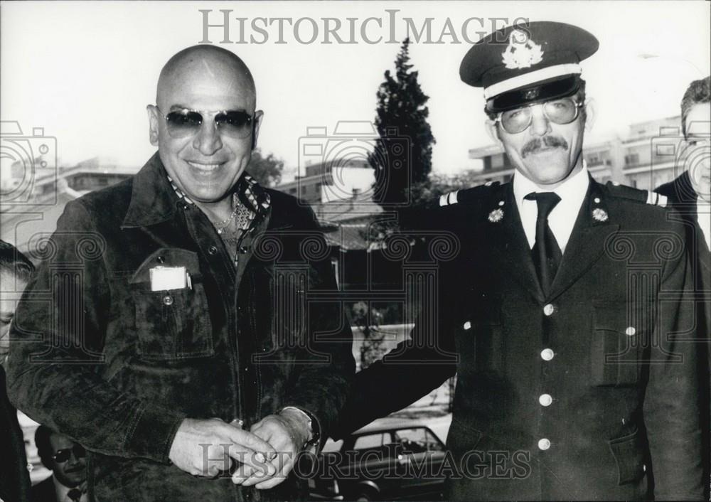 Press Photo Telly Savalas in Athens - Historic Images