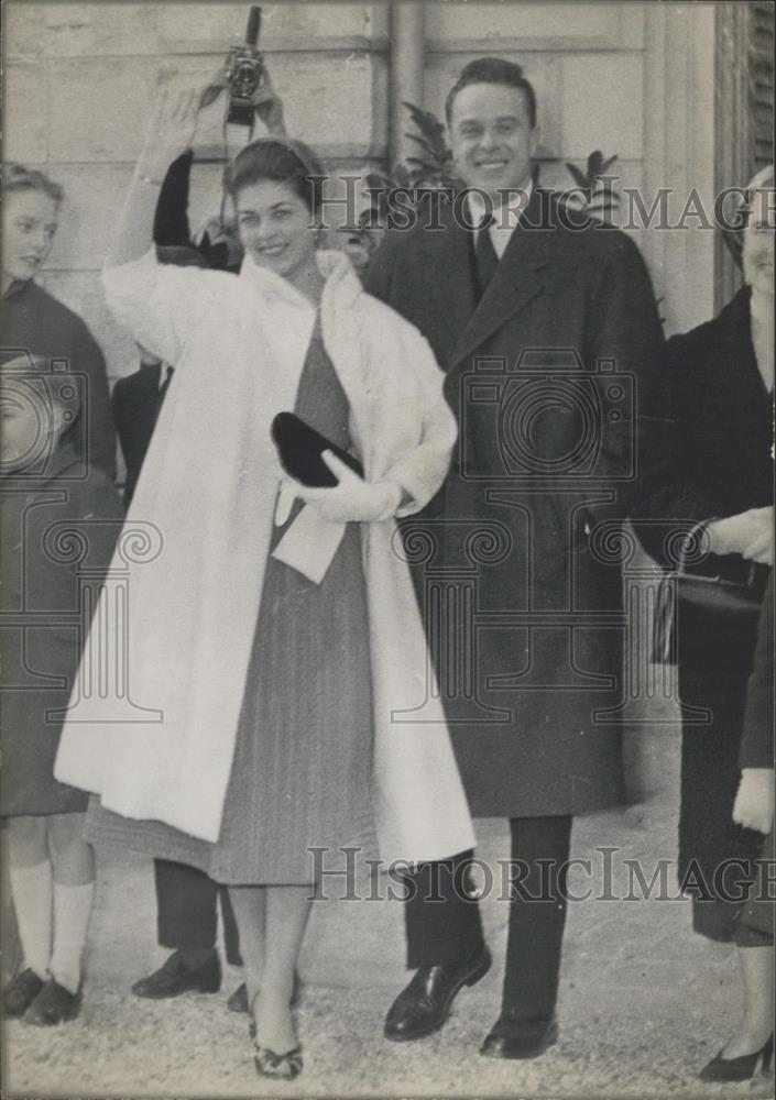 1957 Press Photo Princess Helene, Count Limburg-Stirum - Historic Images