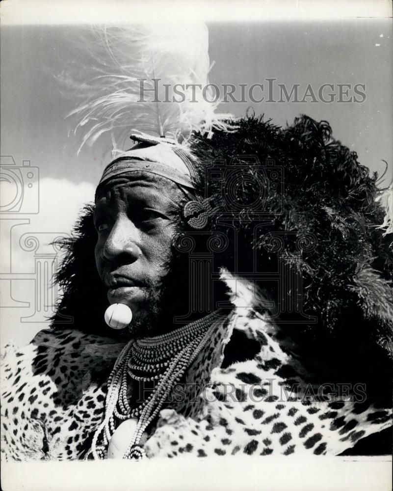 1953 Press Photo Chief Pel Pel of the Turkana Royal Garden party Nairobi - Historic Images