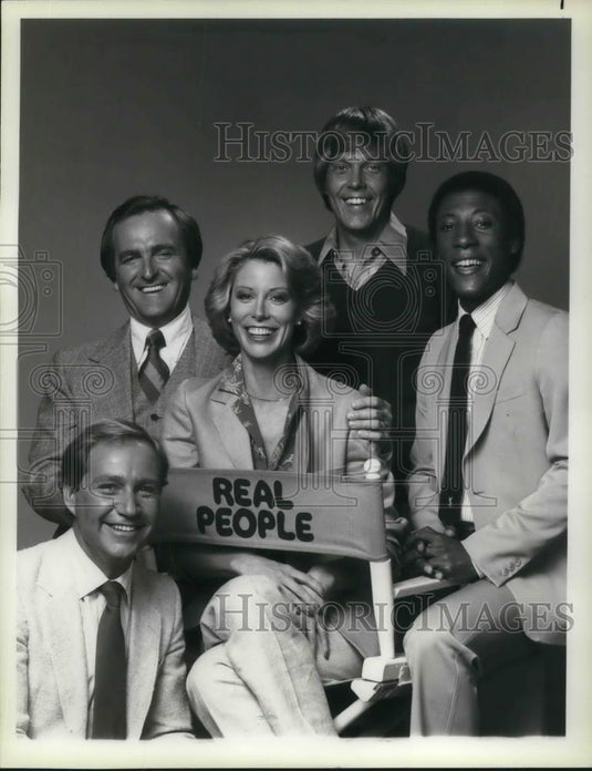 1980 Press Photo John Barbour Sarah Purcell Skip Stevenson Byron Allen - Historic Images