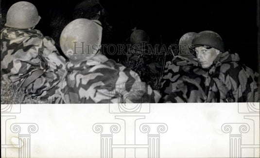 Press Photo Germany's first post-war draftees: Night drill - Historic Images