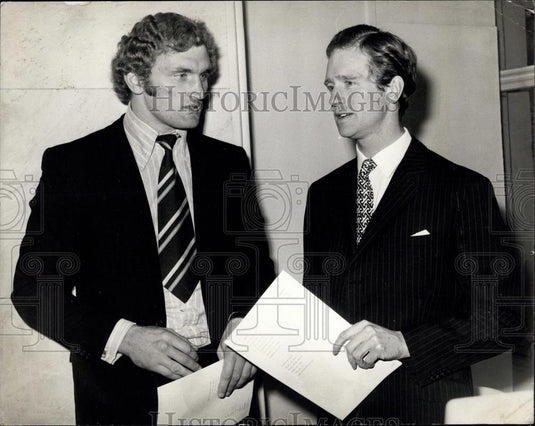1972 Press Photo Joey Bigner and Richard Meade at Gold Medalist luncheon - Historic Images