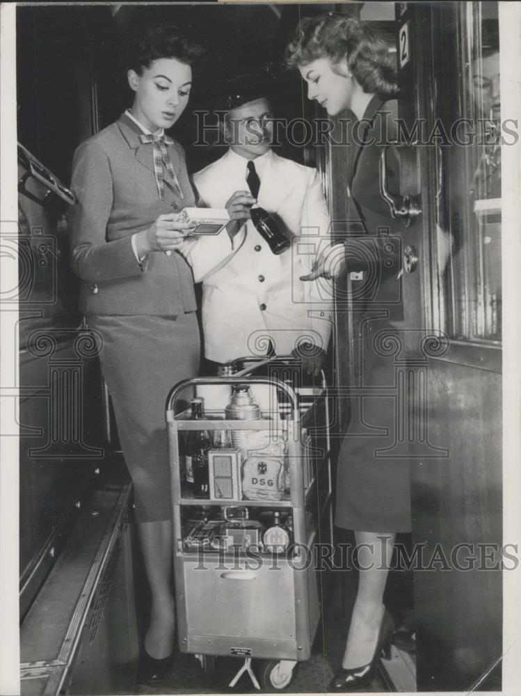 1955 Press Photo German Bundesbahn and the Railway Company - Historic Images