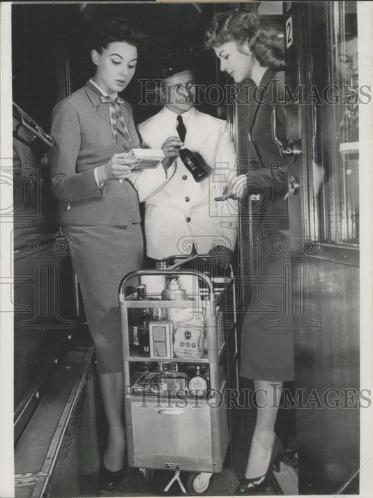 1955 Press Photo German Bundesbahn and the Railway Company - Historic Images