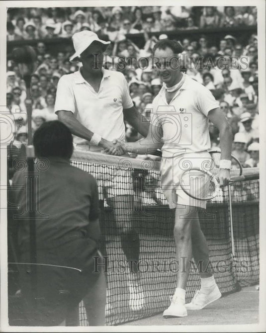 1961 Press Photo Tennis Championship At Wimbledon ,Bobby Wilson & Neal Frazer - Historic Images