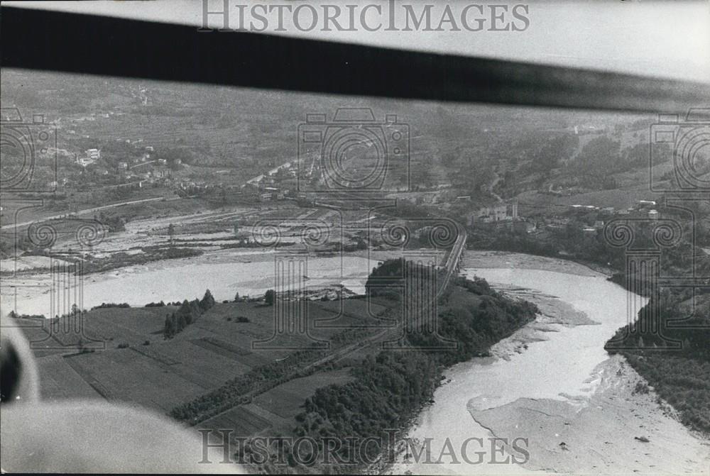 Press Photo Longarone,Italy destroyed by burst Vaiont dam - Historic Images