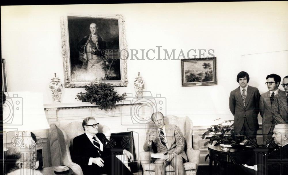 Press Photo VP Nelson Rockerfeller &amp; President Ford - Historic Images