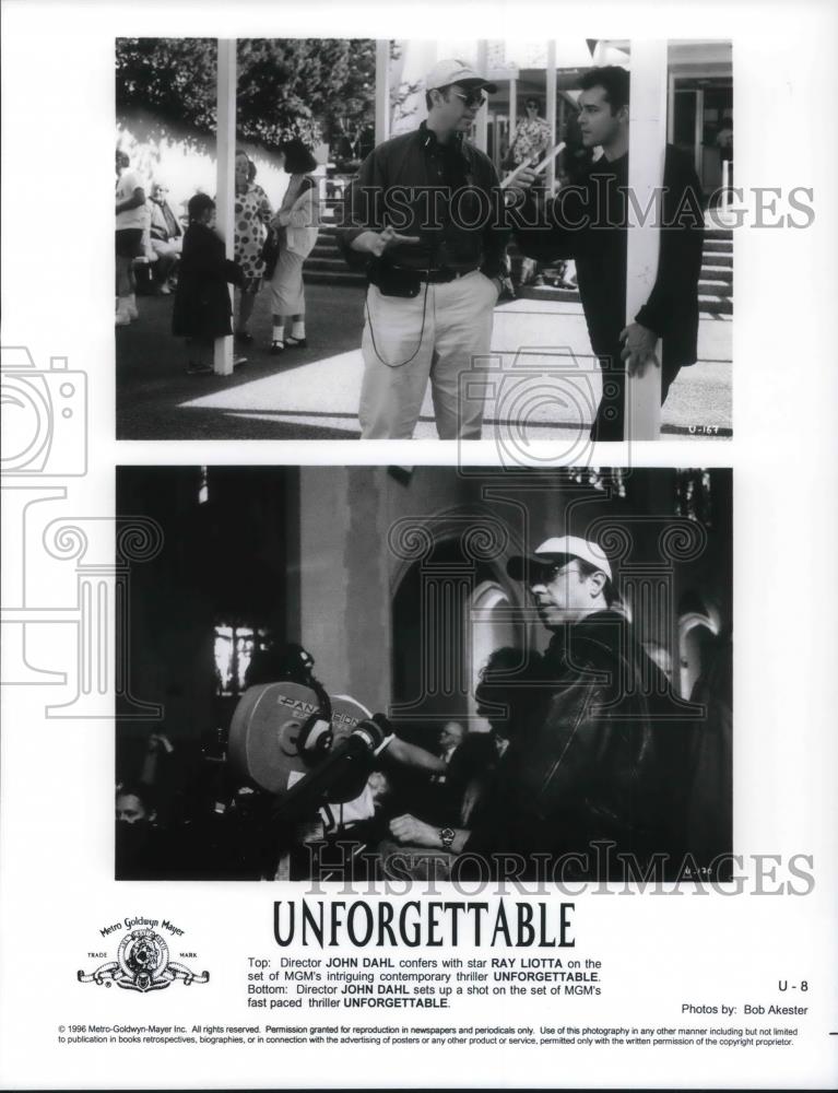 1996 Press Photo Ray Liotta Director John Dahl in Unforgettable - cvp22471 - Historic Images