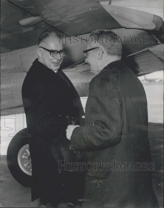 1967 Press Photo Prof Meyer-Lindenburg, Dr Kiesinger, West German Foreign Office - Historic Images