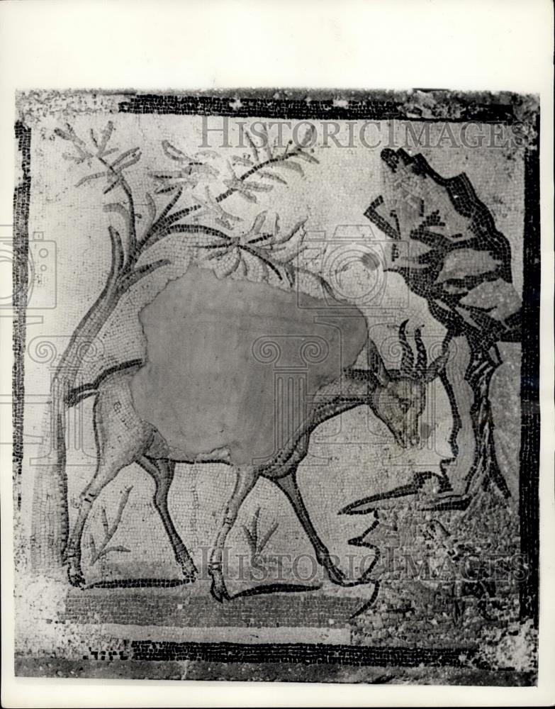 1956 Press Photo Mosaics At Sicily's "Valley of The Temples" - Historic Images