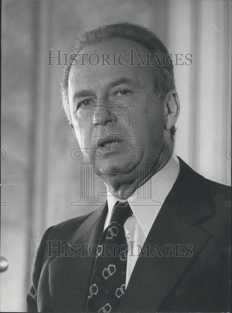 1974 Press Photo Yitzhak Rabin Israeli Prime Minister - Historic Images