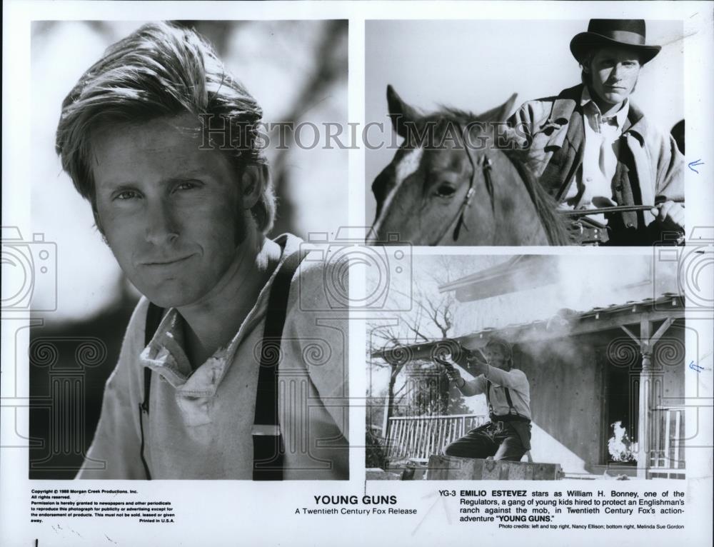1988 Press Photo Emilio Estevez in Young Guns - cvp27719 - Historic Images