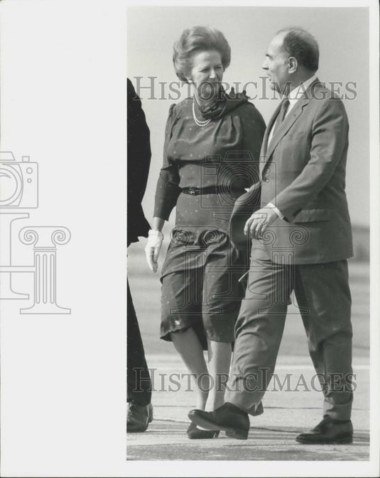 1981 Press Photo Prime Minister Mrs. Margaret Thatcher & French Pres.Mitterand - Historic Images