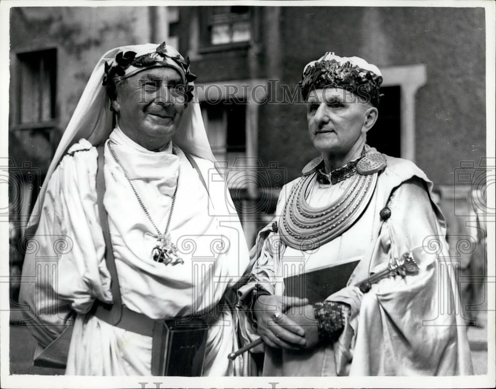 1959 Press Photo Edgar Phillips "Trefin," The Next Archdruid & R.V. William Morr - Historic Images