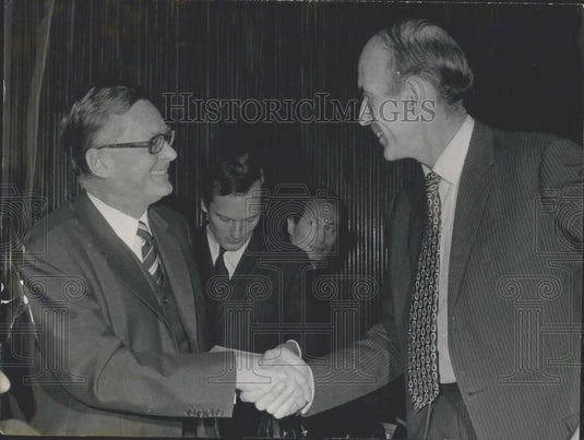 1970 Press Photo Finance Ministers Schiller and Giscard d'Estaing - Historic Images