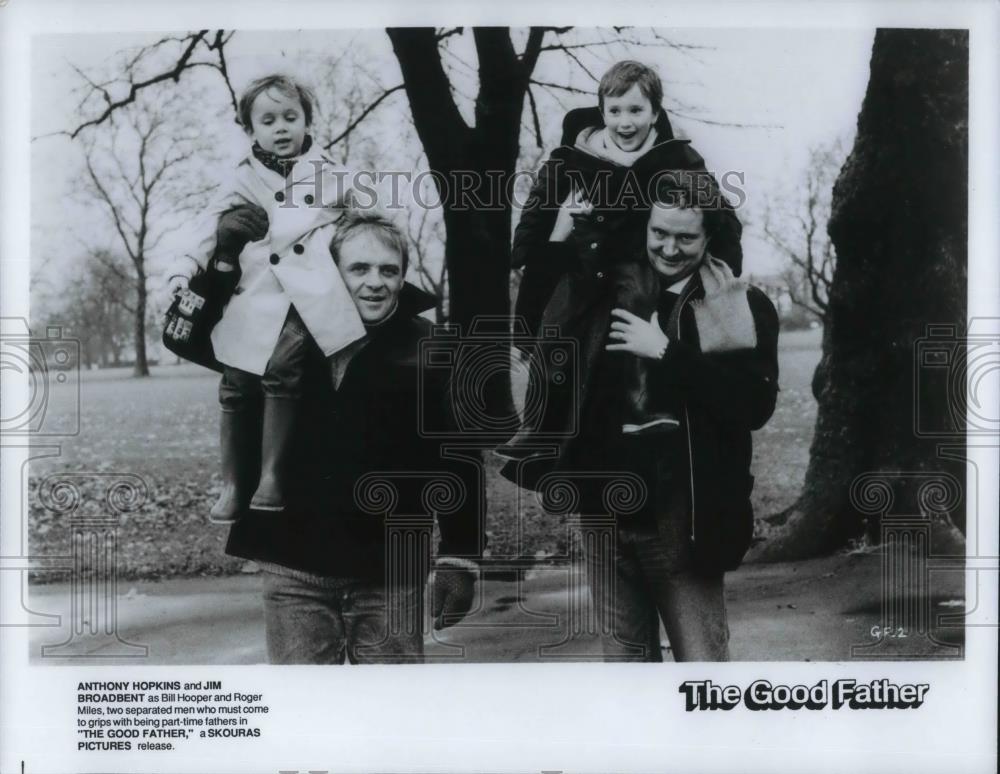1987 Press Photo Anthony Hopkins and Jim Broadbent star in The Good Father - Historic Images