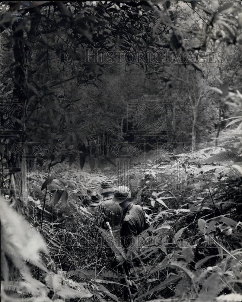 Press Photo The women in the jungle set off on their strenuous exercise - Historic Images