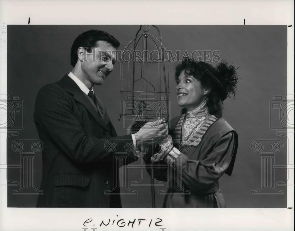 1990 Press Photo Paul Florinno and Norma Joseph in Eccentricities of a Nightmare - Historic Images