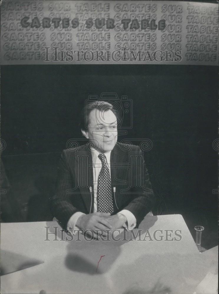 1979 Press Photo Presidential Candidate Michel Rocard's TV Appearance - Historic Images