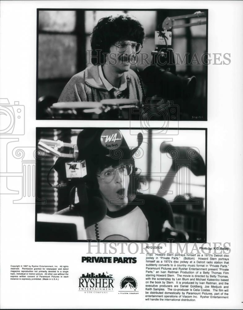 1997 Press Photo Howard Stern shock jock stars in Private Parts - cvp22749 - Historic Images