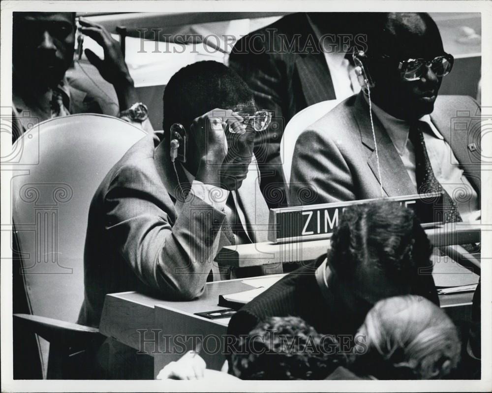 Press Photo Zimbabwe spokesman - Historic Images