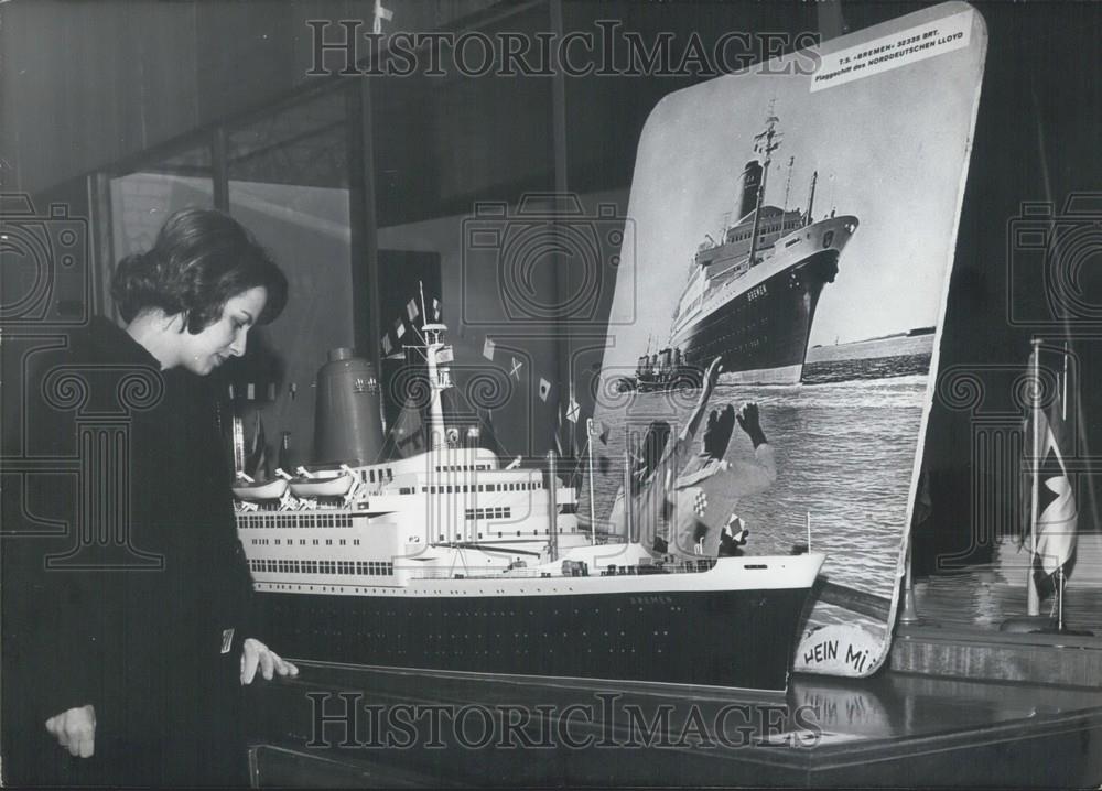 1963 Press Photo Exhibit At Verband Deutscher Reeder (Association German Shipown - Historic Images