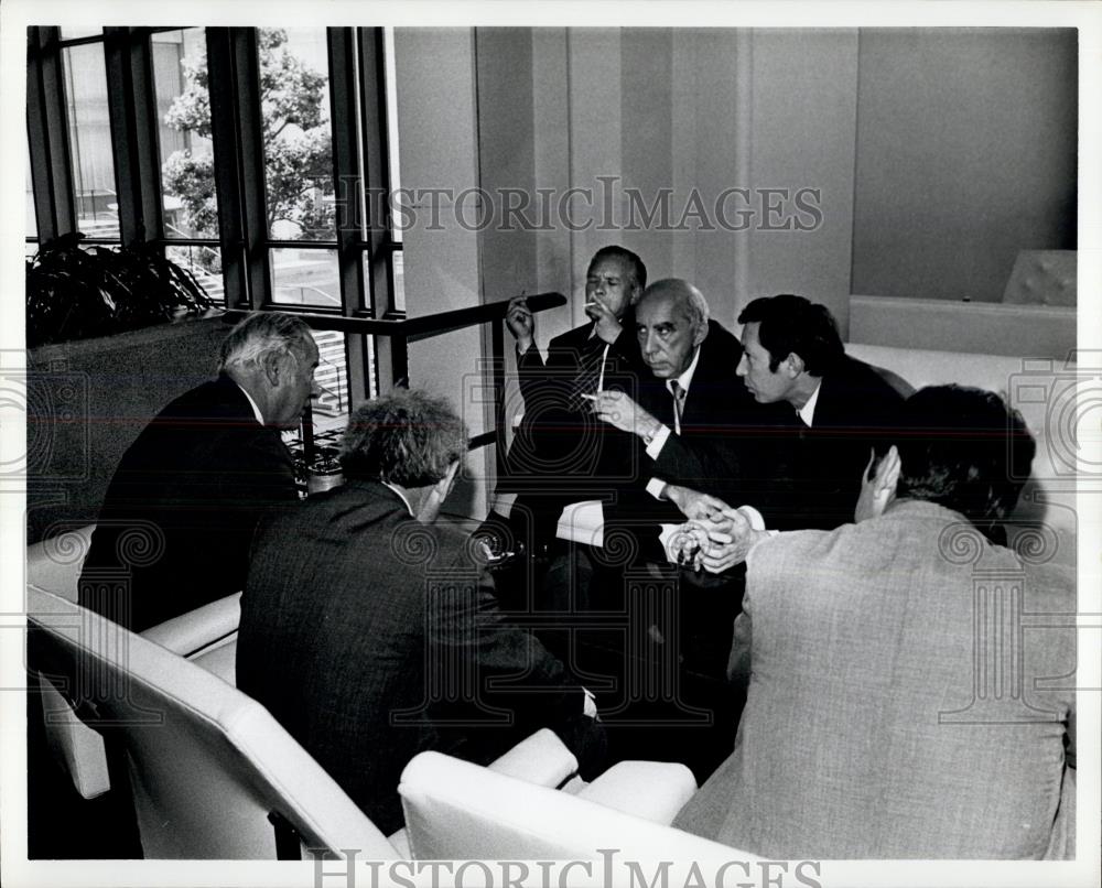 1978 Press Photo Paul Warnke,US with O Troyanovsky,at SALT talks - Historic Images