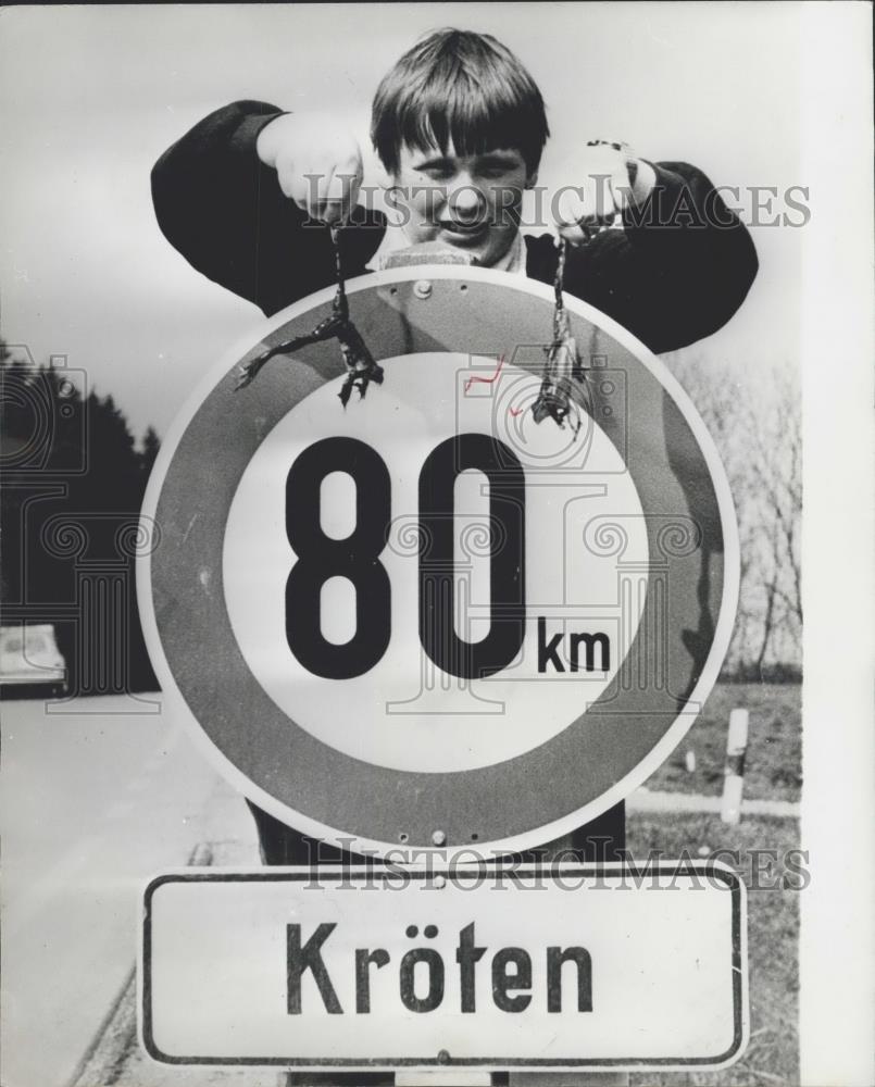 Press Photo Bavarian Environment Ministry Constructs Protective Wall For Frogs - Historic Images