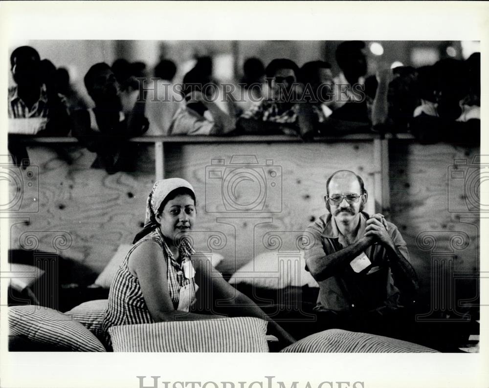 Press Photo Cuban refugee in Key West Florida - Historic Images