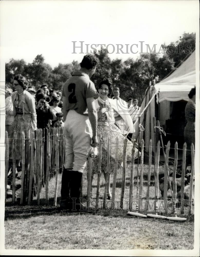 1956 Press Photo Duke of Edinburgh Plays Polo at Windsor - Historic Images