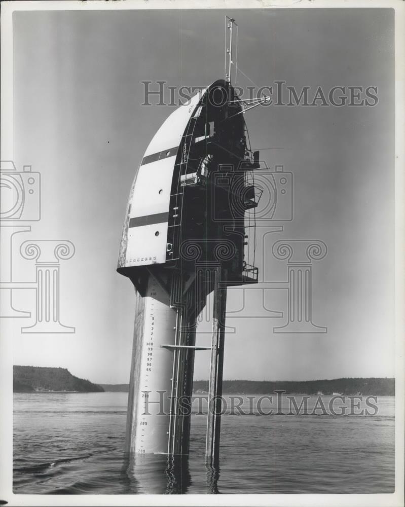 Press Photo U.S. Naval Photographic Cente,Flip ShipFloating Instrument Platform - Historic Images