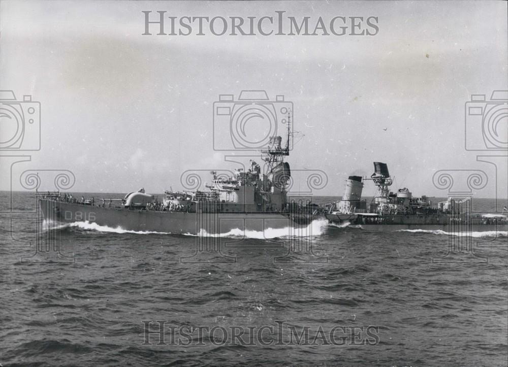 Press Photo Holland&#39;s latest naval vessel. the Drenthe - Historic Images