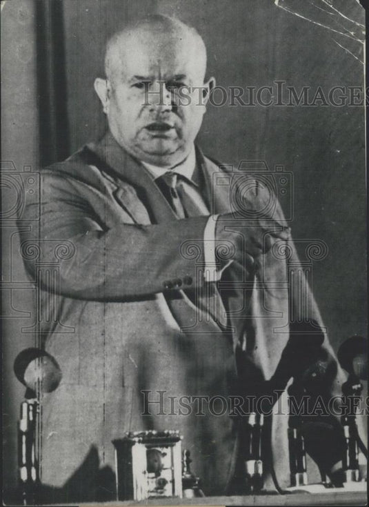 1960 Press Photo Soviet Prime Minister Nikita S. Krushchev - Historic Images
