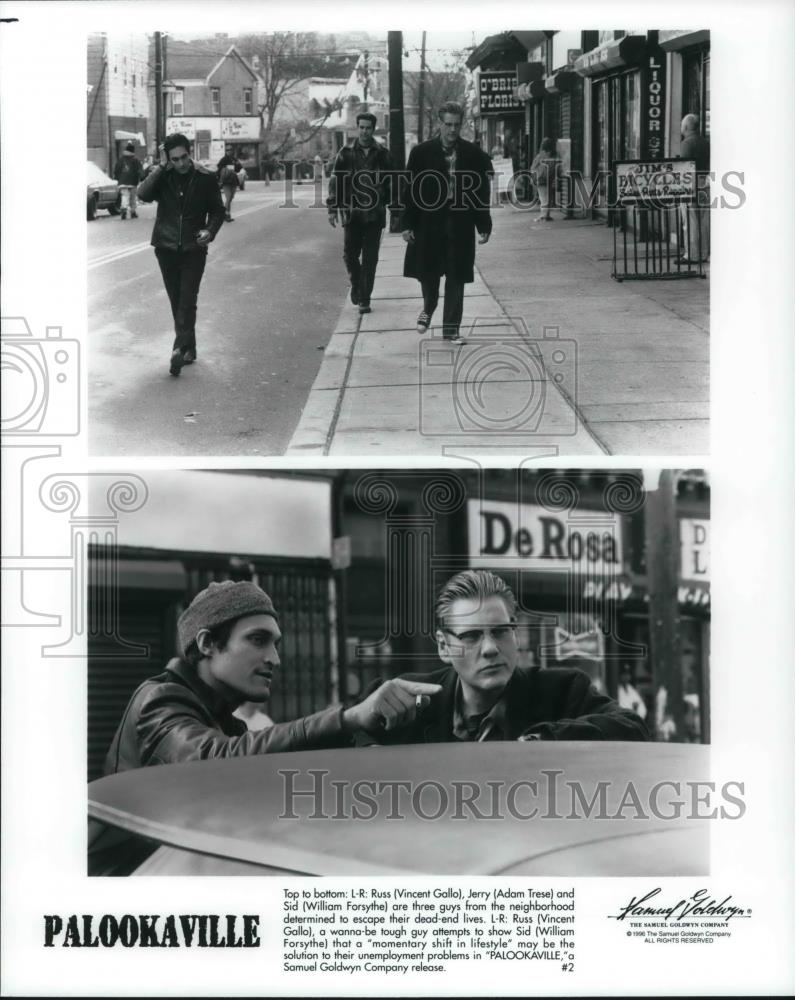 1996 Press Photo Vincent Gallo William Forsythe Adam Trese in Palookaville - Historic Images